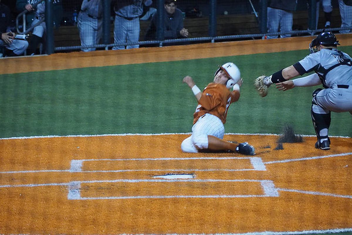 Mark Payton scores the winning run - Safe by inches