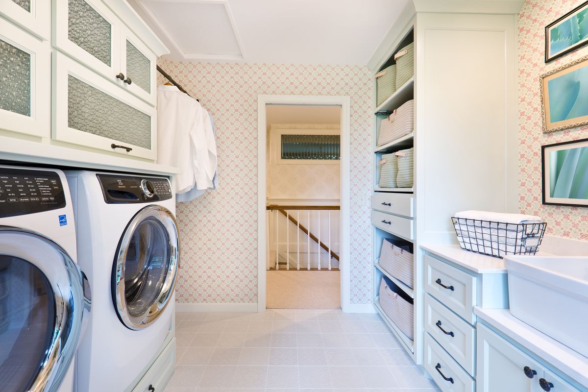 Laundry room in home.