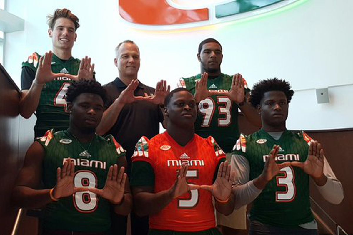 2016 Early Enrollees with Mark Richt on their Official Visit in December. 