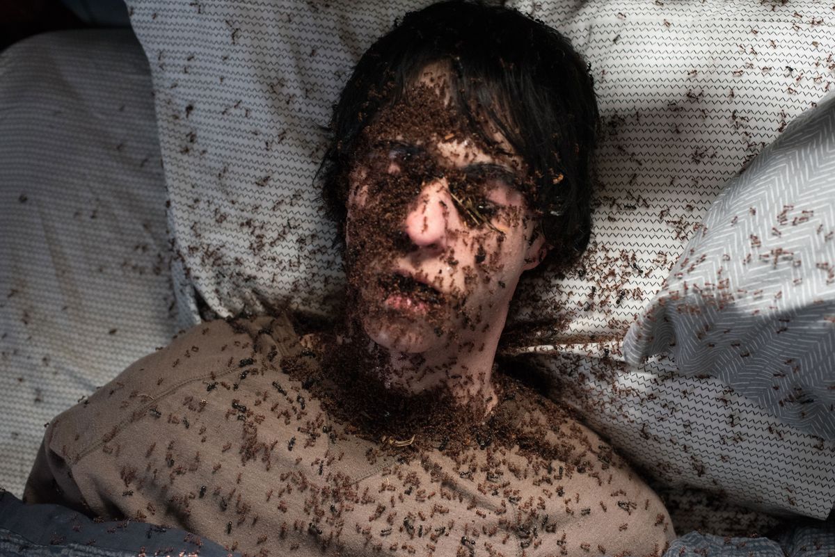 that sick part in hereditary where the guy’s body is covered in ants as he lays dead in bed