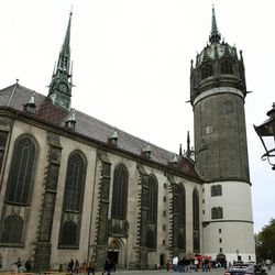 This is the castle church in Wittenberg, eastern Germany, where German priest and church reformer Martin Luther on Oct. 31, 1517, pinned his controversial 95 theses on the door. Since 1667, Protestant Christian have celebrated Reformation Day on Oct. 31.