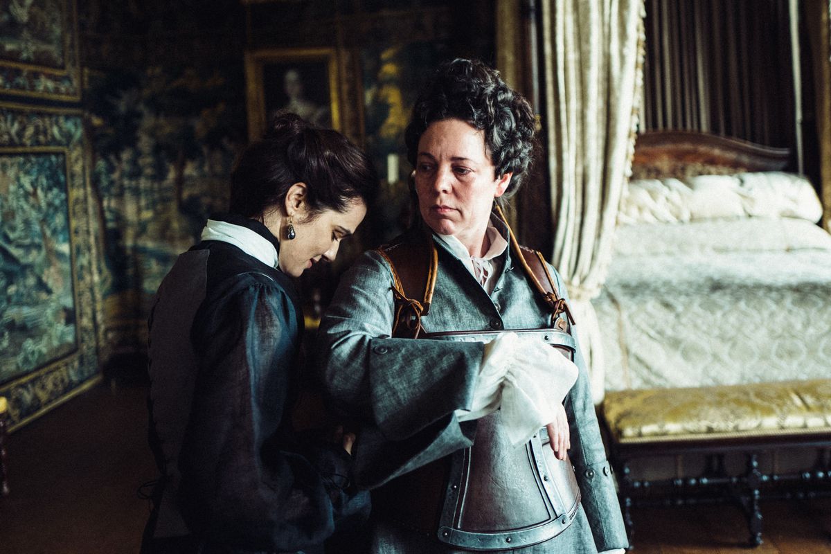 Rachel Weisz and Olivia Colman in The Favourite.