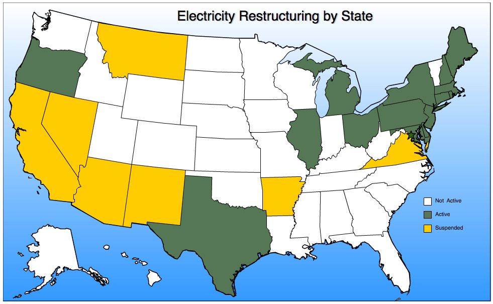 electricity restructuring by state