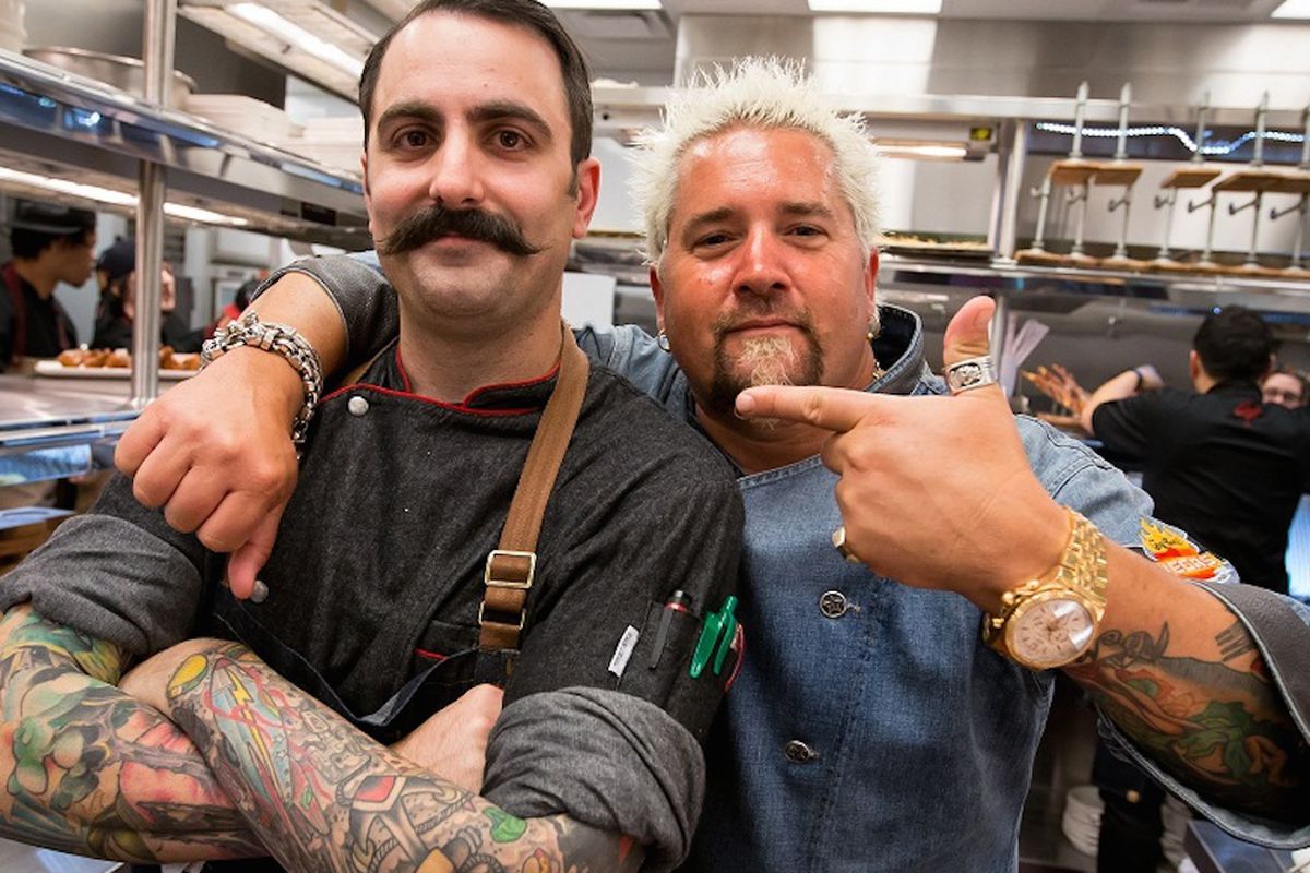 Guy Fieri and his executive chef, Tony Leitera 