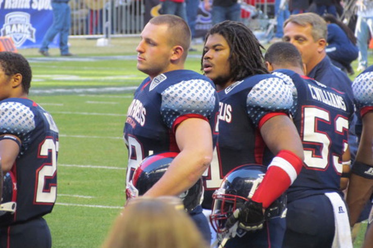 Brian Gaia on the sidelines of the Semper Fi All-Star Game