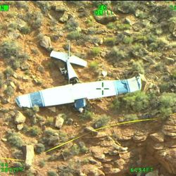 Two people died after a fixed-wing, single-engine aircraft crashed in an area southwest of Santa Clara on Wednesday, May 7, 2014.