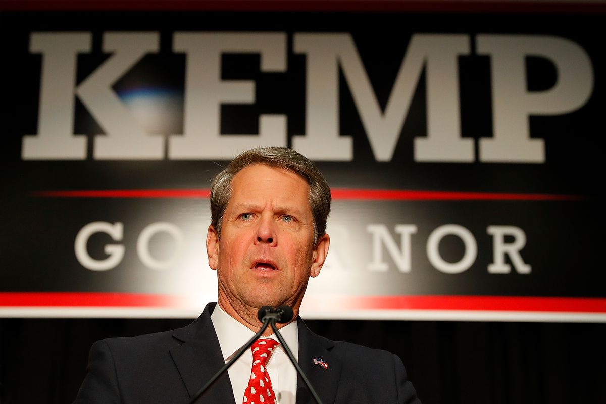 Republican Candidate For Governor Brian Kemp Attends Election Night Event In Athens, Georgia