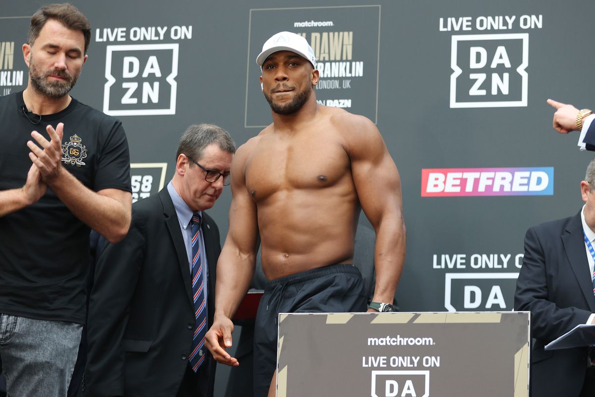 Anthony Joshua came in at a career-high weight for Saturday’s fight against Jermaine Franklin