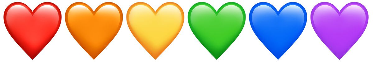 there s going to be a new orange heart emoji meaning you can spell out a full rainbow of love for anyone who doesn t distinguish between indigo and violet - fortnite heart emoji