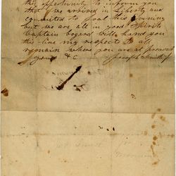 This image shows a letter Joseph Smith personally wrote to his wife Emma while imprisoned in Missouri.