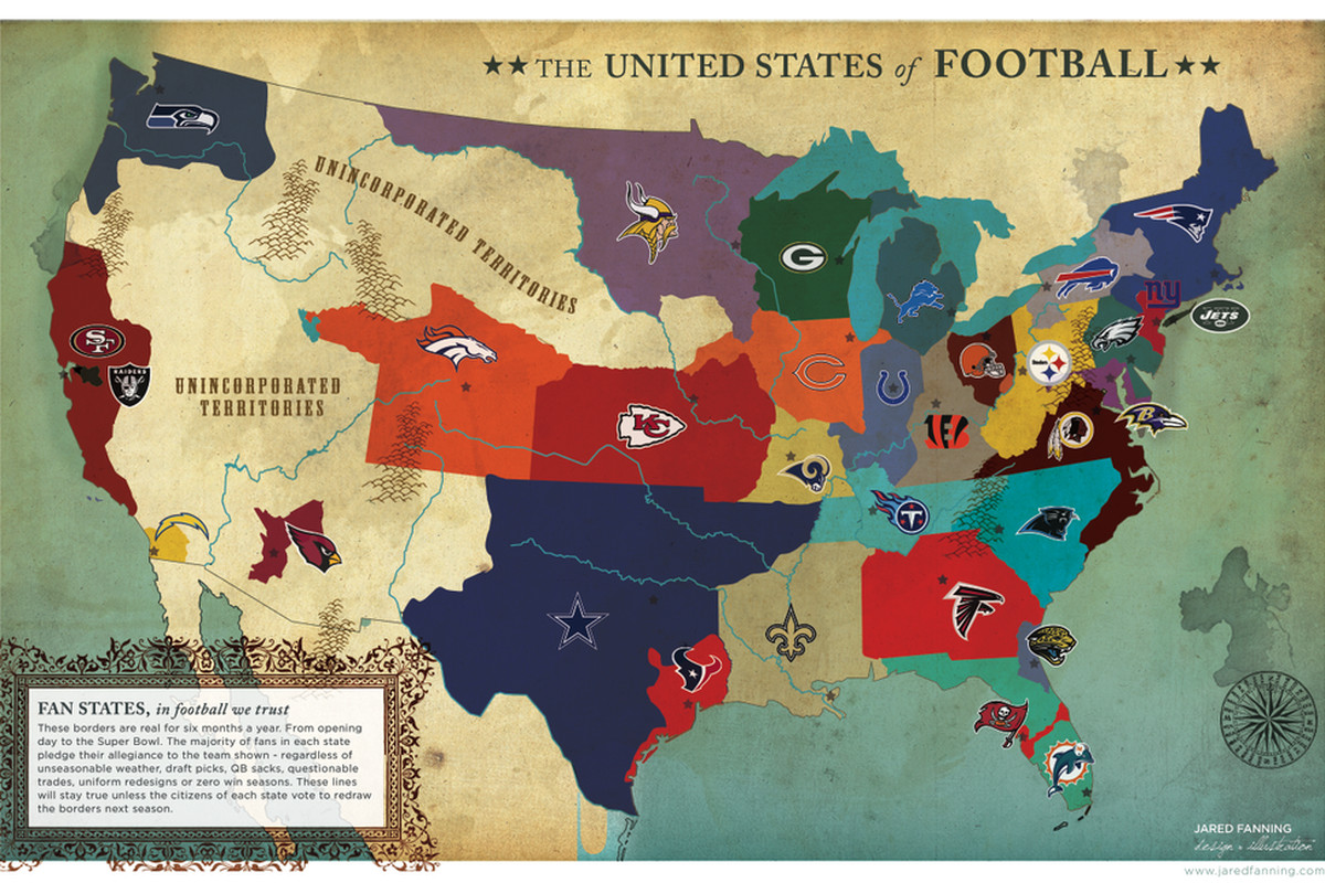 The NFL fan loyalty map from <a href="http://jaredfanning.com/" target="new">JaredFanning.com</a>