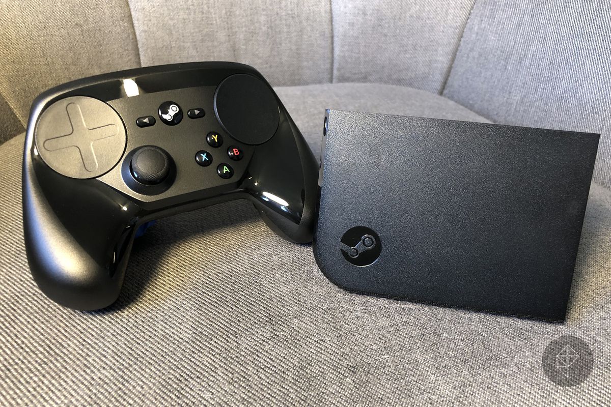 Steam Link and controller, with watermark