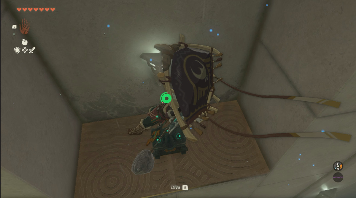 Link soaring above a chest in Zelda: Tears of the Kingdom