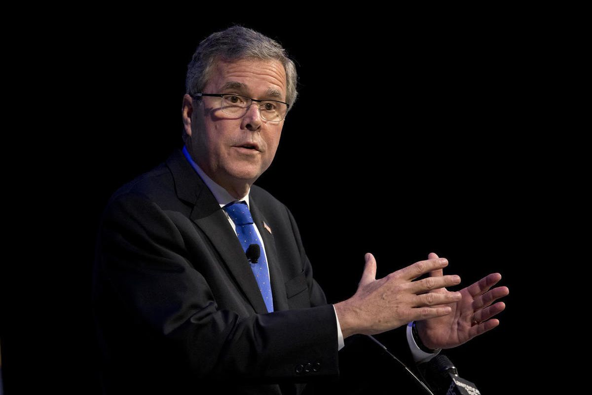 In this Feb. 4, 2015 file photo, former Florida Gov. Jeb Bush speaks at a Economic Club of Detroit in Detroit. Stepping closer to a White House bid, Bush is ready to release thousands of emails and the first chapter of a related e-book designed to highlig
