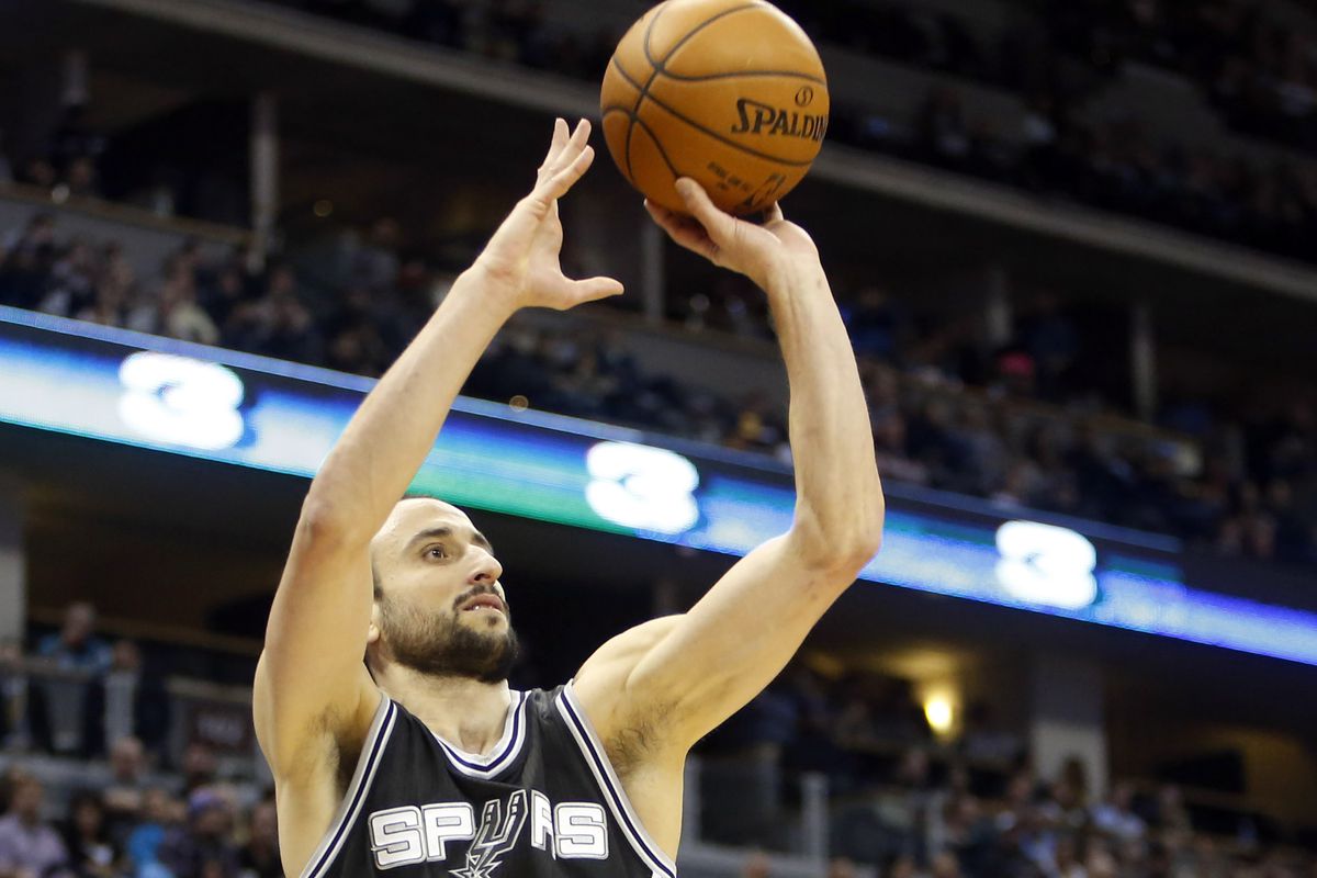 Manu Ginobili and the Spurs pulled away from the Nuggets late