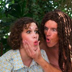 Former BYU kicker Brian Smith is Tarzan in the SCERA Shell Outdoor Theatre production of "Tarzan the Musical". Rian Shepherd is Jane.
