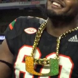 Players get to wear the Miami "turnover chain" immediately after creating a turnover.