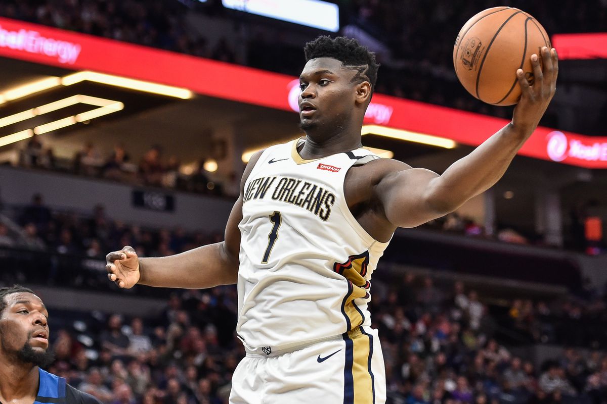 New Orleans Pelicans forward Zion Williamson in action against the Minnesota Timberwolves at Target Center.