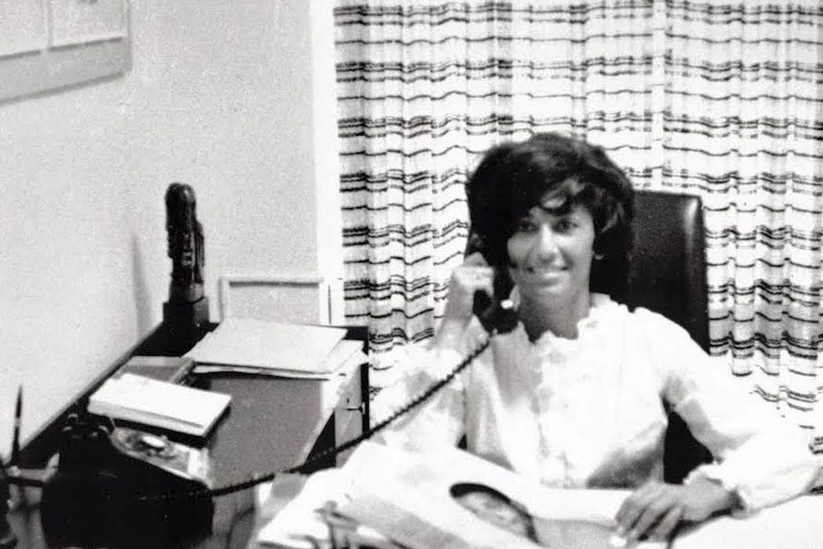 Zelda Sands in the offices of Sam Cooke’s SAR/Derby records &amp; Kags music company.&nbsp;