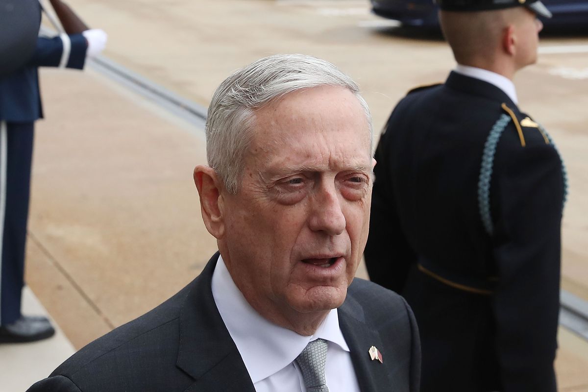 Secretary of Defense Jim Mattis on November 13, 2018, one day before calling President Donald Trump’s military deployment to the US-Mexico border “necessary.”