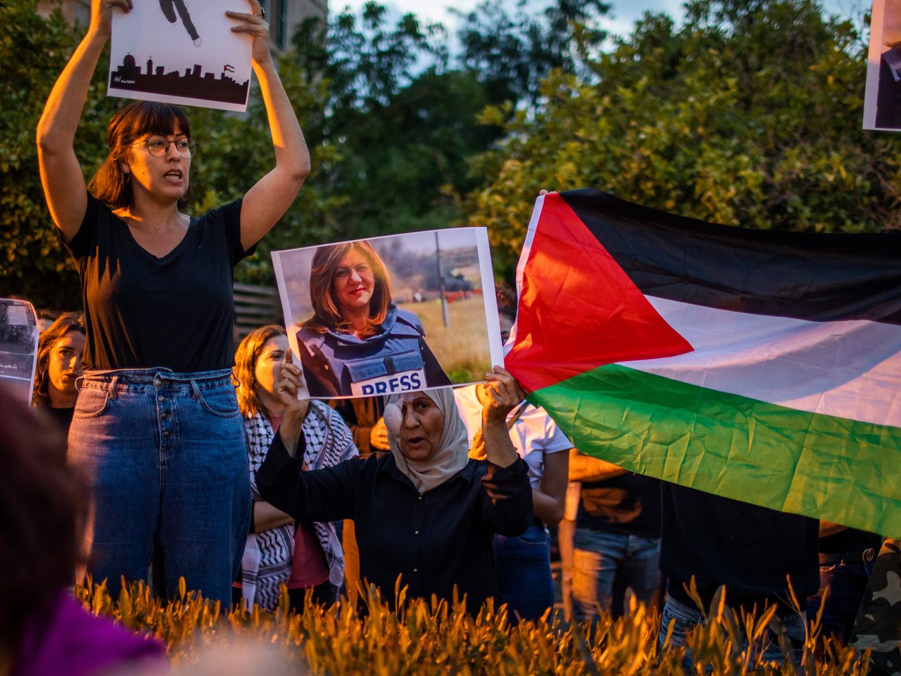 Protest over Al-Jazeera Journalist killing in Israel