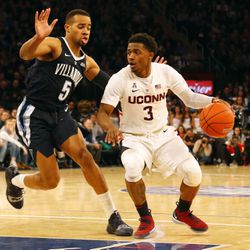 The Villanova Wildcats take on the UConn Huskies in a men’s college basketball game at Madison Square Garden in New York, New York on December 22, 2018.