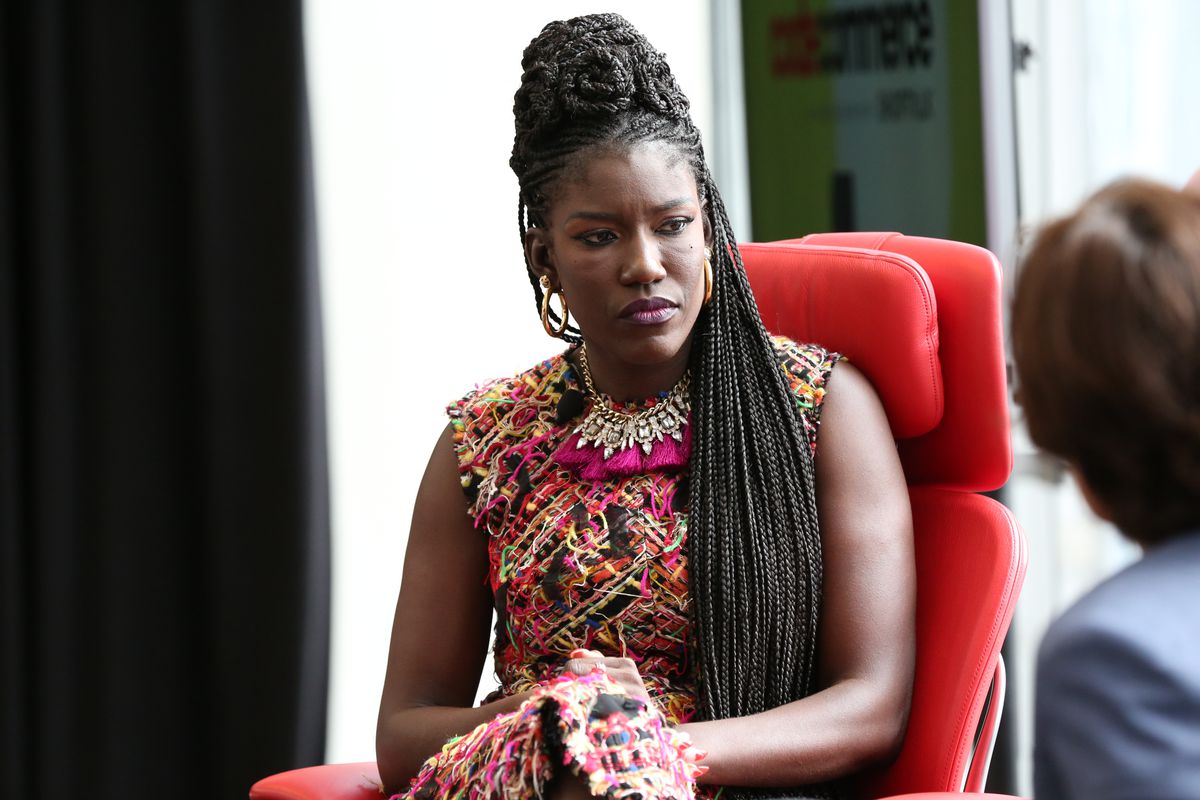 Uber Chief Brand Officer Bozoma Saint John onstage at Code Commerce
