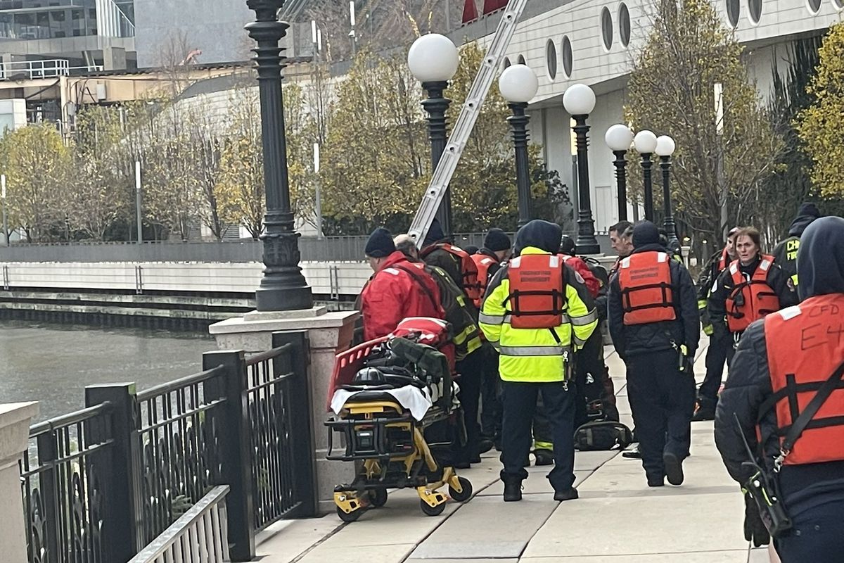 Drivers were searching for a person who reportedly feel in the river Dec. 7, 2021, in the Loop.