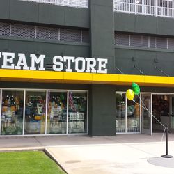 Entry to the team store from the parking lot - 