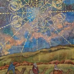 Sabrina Squires' painting of the wise men following the star.