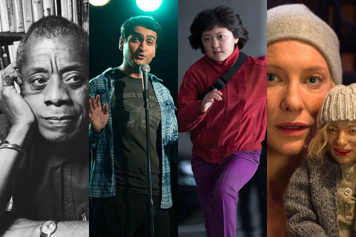Images from I Am Not Your Negro, The Big Sick, Okja, and Manifesto