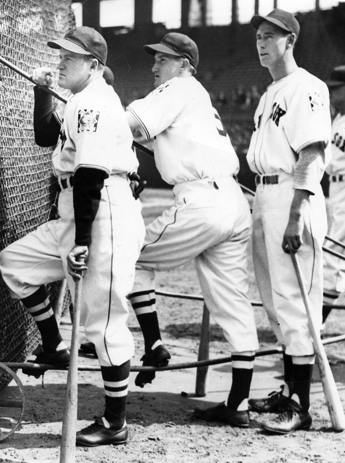 Red Sox Players Joe Cronin, Jim Tabor And Ted Williams