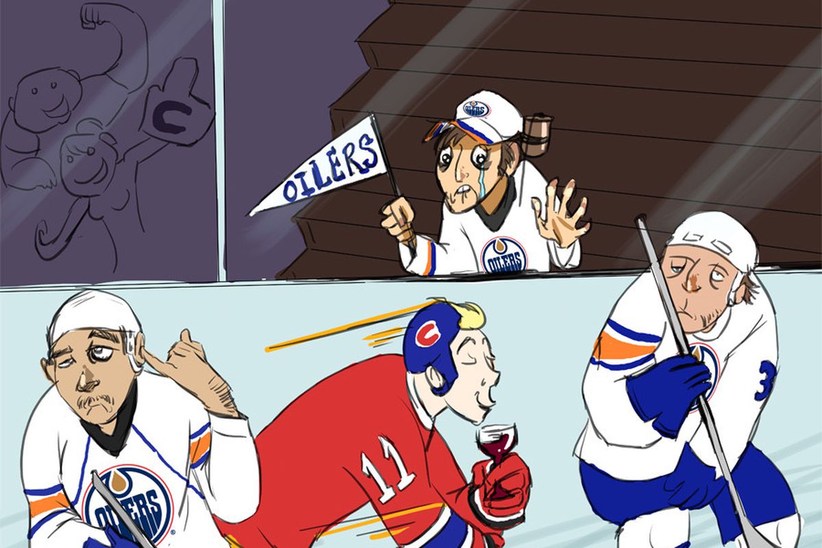 <strong>Sadsack Oilers, original artwork by Rachel Corey, all rights reserved.</strong>