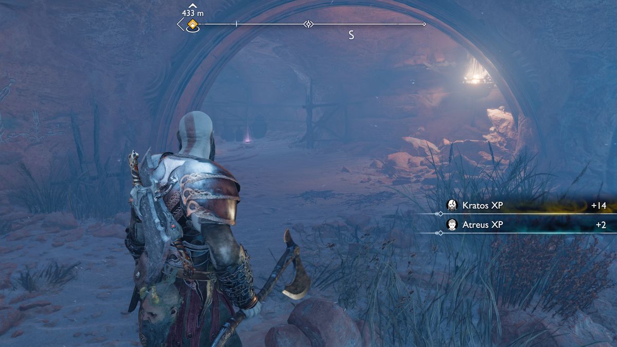 Kratos looks for an Artifact in God of War Ragnarok