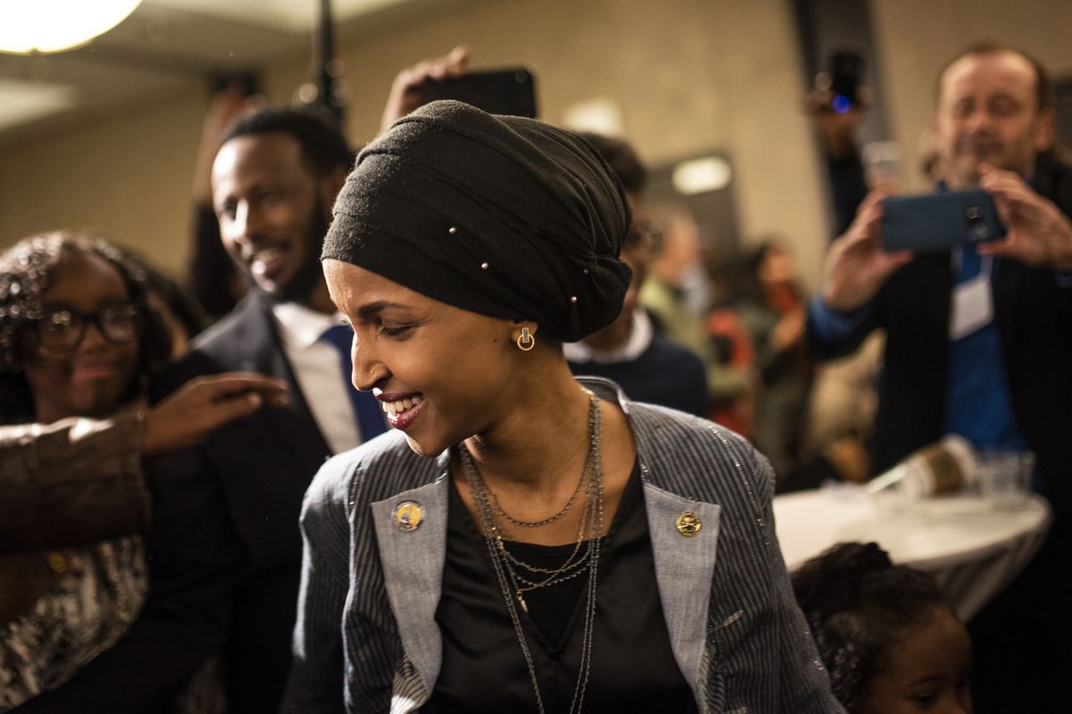 Minnesota Congressional Candidate Ilhan Omar Attends Election Night Event In Minneapolis