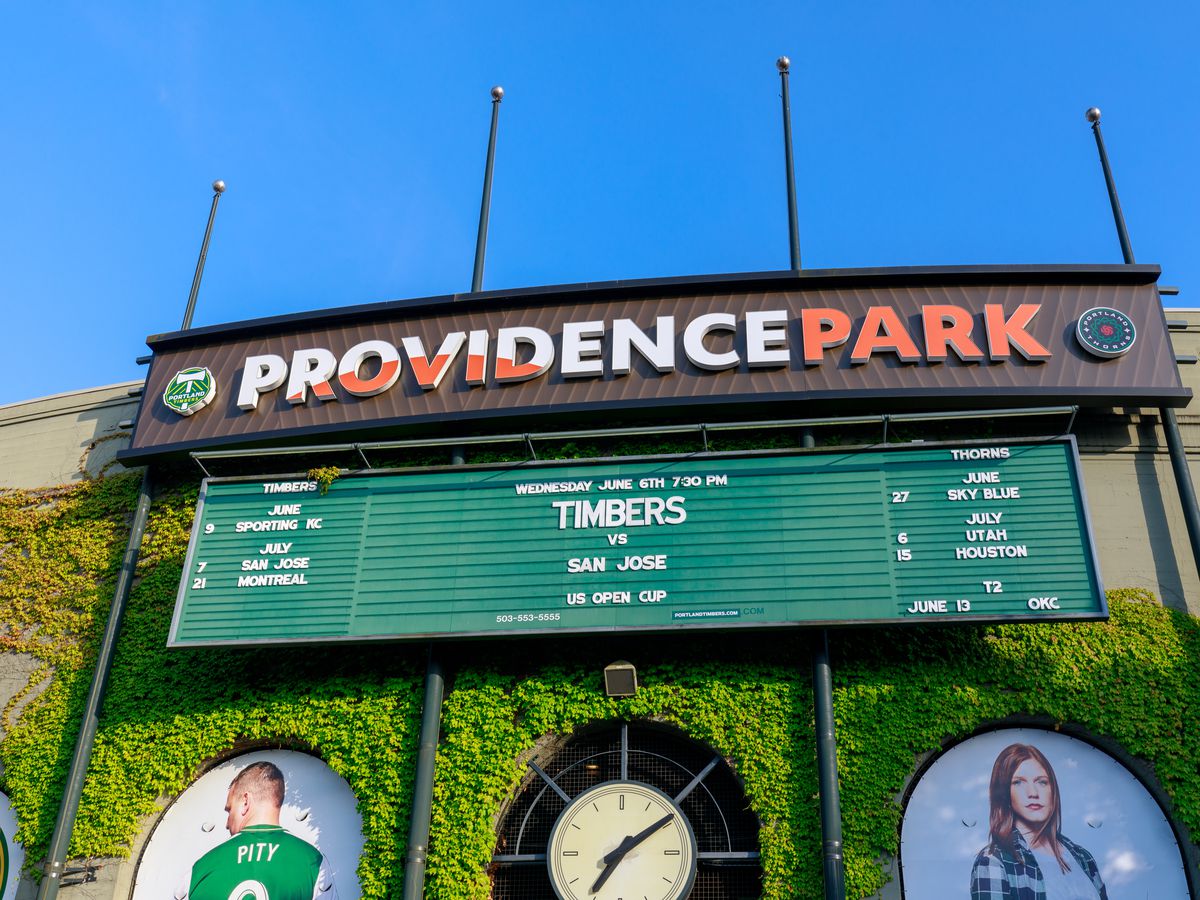 The sign at Providence Park in Portland, Oregon.