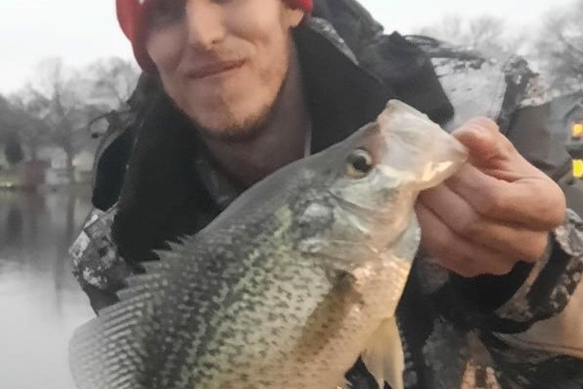 Jake Kueker holds his big crappie from McHenry County. Provided photo