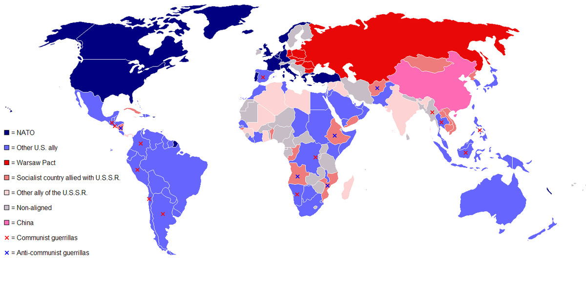 Cold War alliances as of 1980
