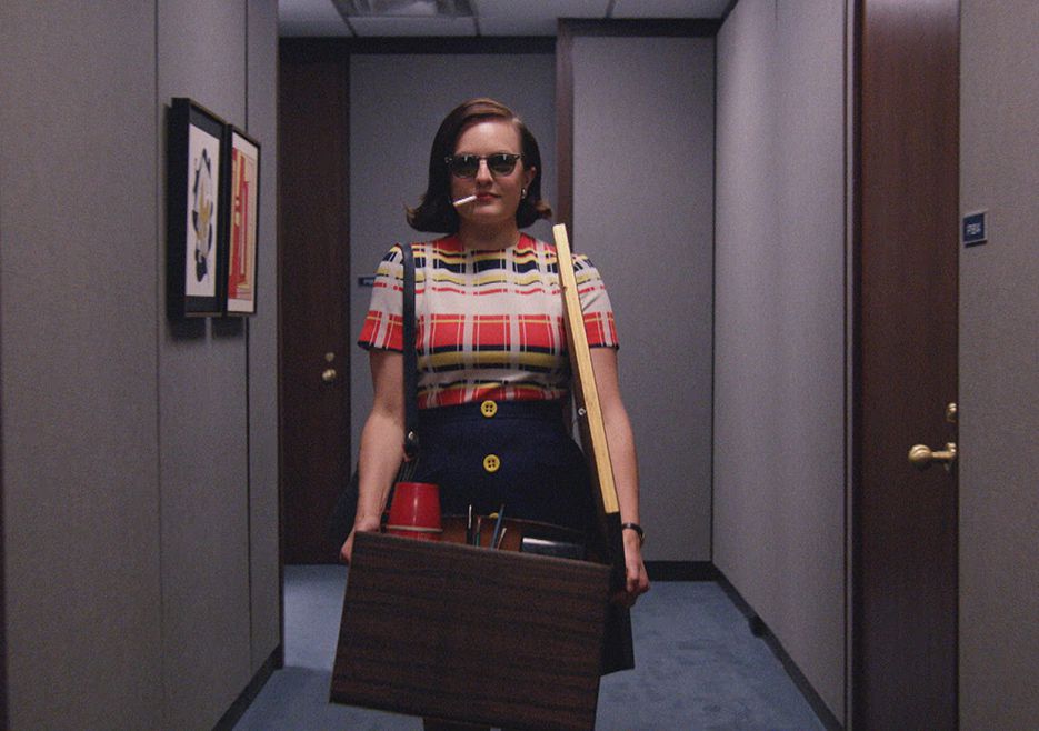 Elisabeth Moss as Peggy Olson in season 7, episode 12 of Mad Men.