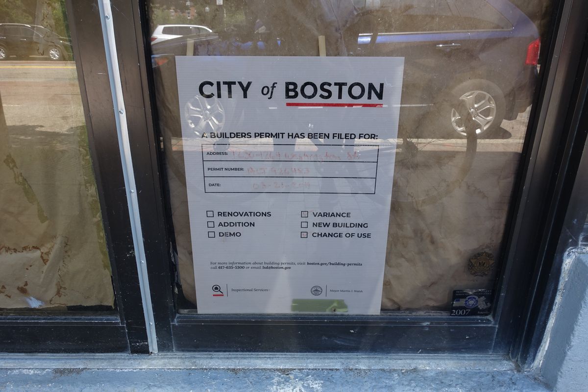 A building permit posted in the window at 1244 Washington St. in the South End indicates that Panini Sante, a Canadian-based panini restaurant, may be building out a location in Boston.