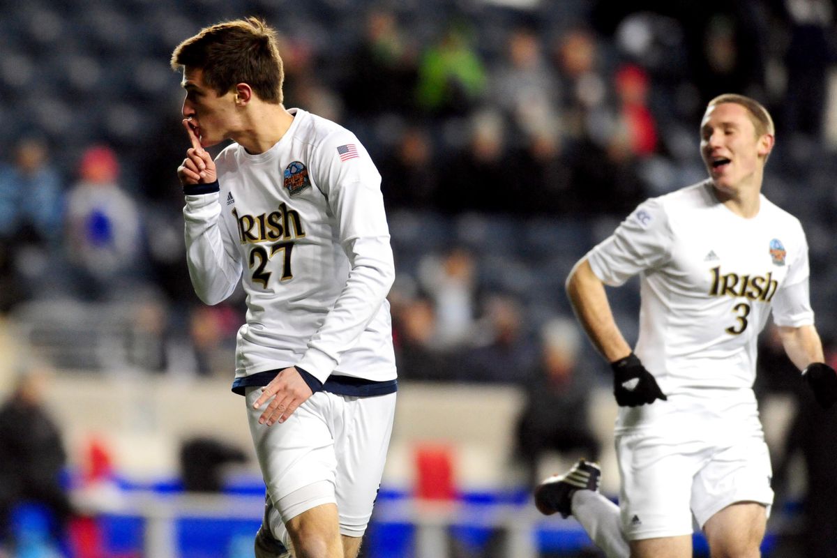 Patrick Hodan (27), Connor Klekota (3), and the Irish have advanced to the ACC tournament semifinals.