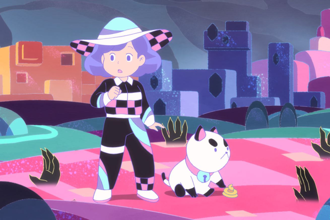 The characters Bee and Puppycat in Netflix’s new animated series Bee and PuppyCat: Lazy in Space.