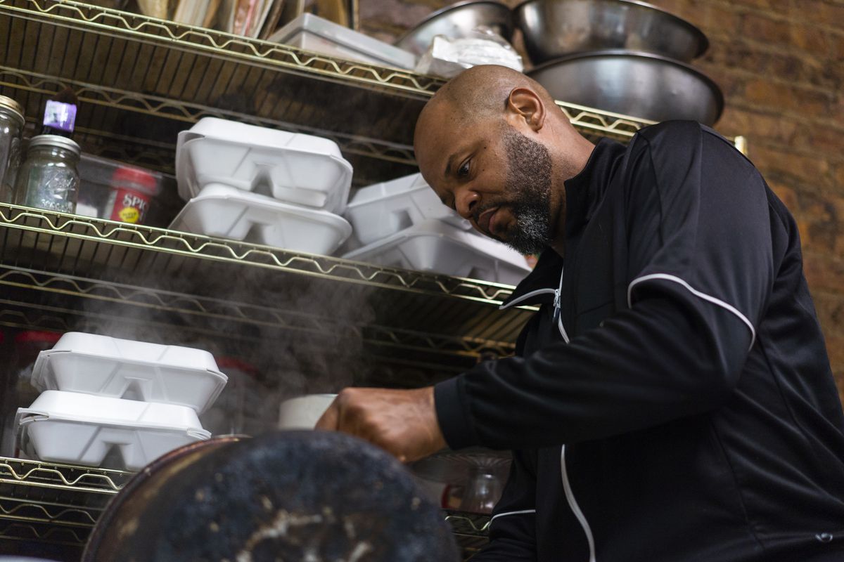 Quentin Love, owner of TurkeyChop Gourmet Grill in Humboldt Park. | Pat Nabong/For The Sun-Times.