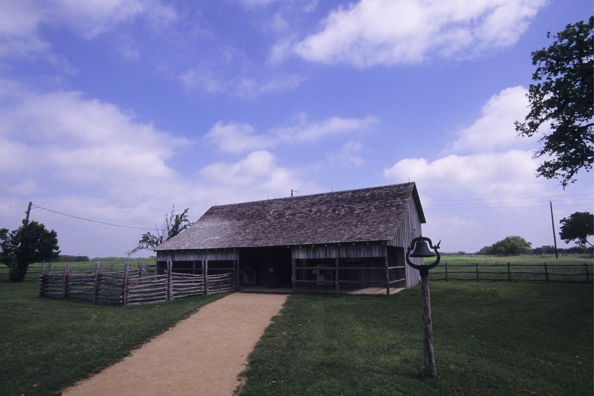 USA, Texas, Lyndon B. Johnson National Historic Park, Barn...