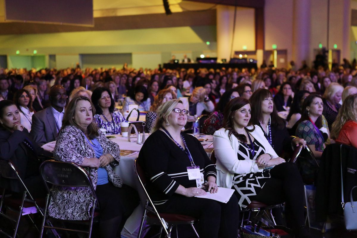 Crowd at Lead On Watermark Silicon Valley Conference for Women at Santa Clara Convention Center on February 24, 2015.