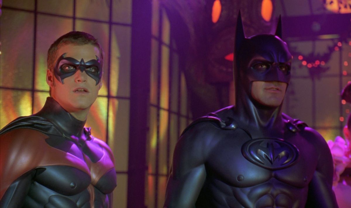batman &amp; robin - chris o’donnell and george clooney