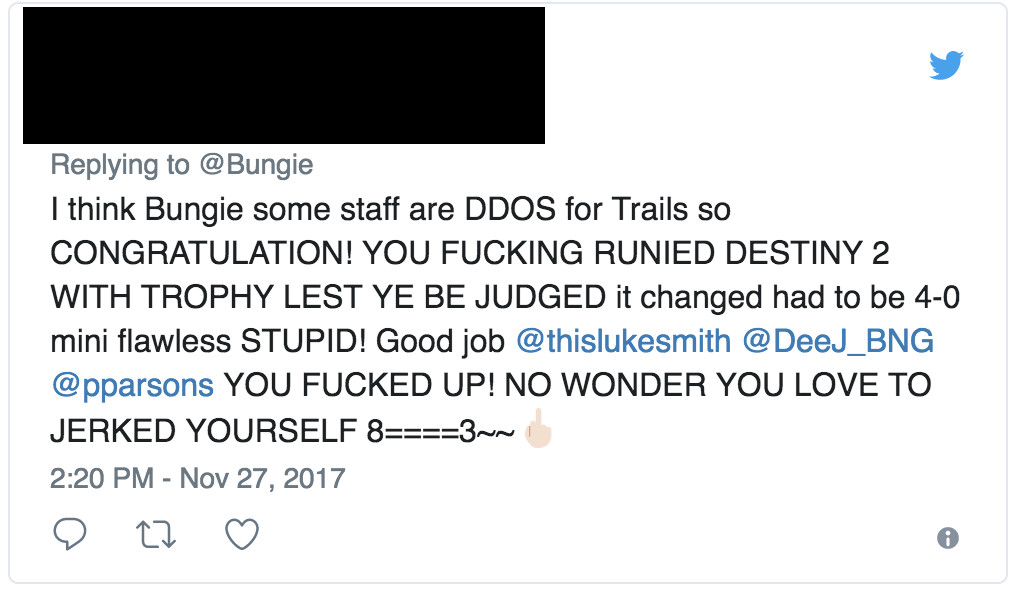 ‘YOU FUCKED UP!’ tweet directed at Bungie