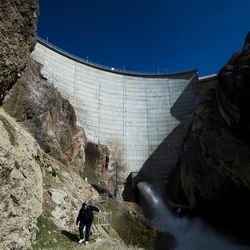 Mike Midgley, a power and irrigation superintendent for the Weber Basin Water Conservancy District, looks around the East Canyon Dam in Morgan on Wednesday, April 5, 2017.