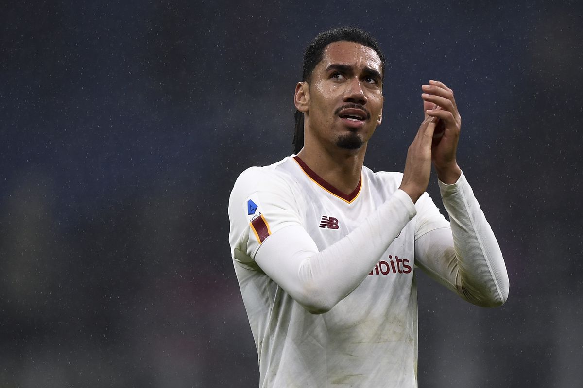 Chris Smalling of AS Roma gestures at the end of the Serie A...