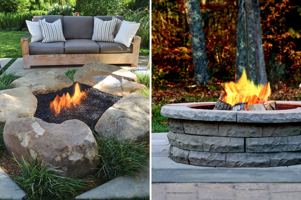 Rock and DIY fire pit ideas